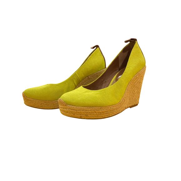 BCBG Women’s Platform Lime Green Wedge Heels Women Size 9 - Picture 1 of 17